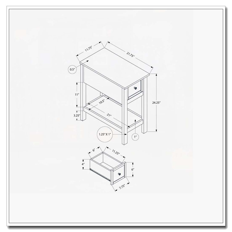 Table d'appoint avec rangement à 2 niveaux, table de bout, table d'appoint et table de chevet
