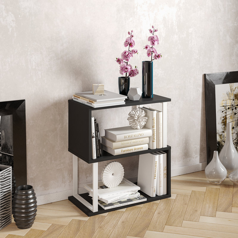 Frame End Table, Black/White