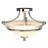 Red Barrel Studio V3202 Tes 2-Light 17"W Chrome Semi-Flush Ceiling Fixture with Frosted Bowl Glass