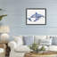Cadre flottant Floral Toile Whale-326365445-326365444
