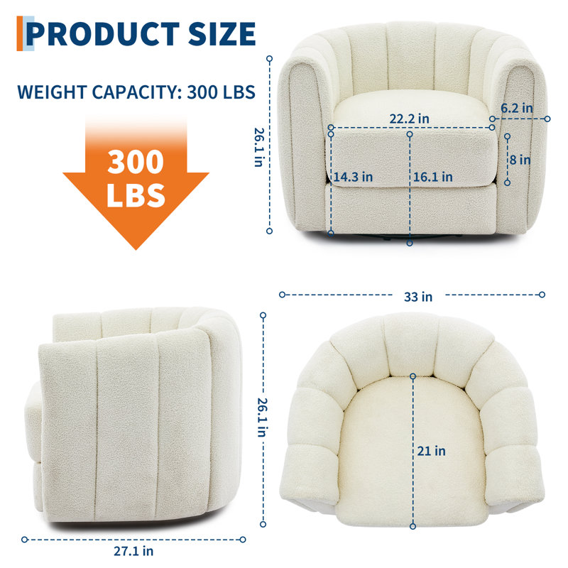 Velvet Accent Chair, Beige