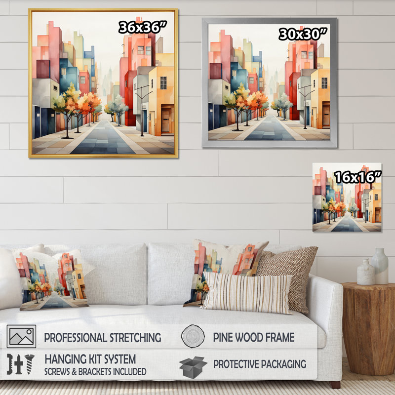 Street Art Paint I - Cityscapes Canvas Print, Toile tendue, H 30 po x l 30 po x P 1 po