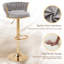 Ensemble de 4 tabourets de bar George avec dossier rembourré en velours tissé, tabourets de comptoir réglables en hauteur, tabourets de cuisine pivotants pour îlot de cuisine, bar, gris-1652125574-1652125625
