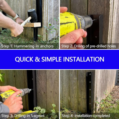 Fence Post Repair Kit 2-Pack