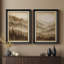 «Warm Misty Mountain Forest Layers» aux tons neutres - ensemble de 2 reproductions d'art encadrées de qualité supérieure sur papier 26 po x 36 po-121103570