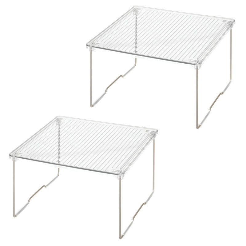 Organisateur de tablettes empilables - Rangement de salle de bain à 2 niveaux