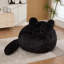 Pouf en fausse fourrure en forme de chat, 106 cm de large, coussin de queue confortable, fauteuil de sol d'appoint pour la lecture et les jeux dans divers espaces, noir-200756439