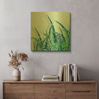 'Lol' By Mark Ashkenazi Gold Metal Wall Art, 24" x 24"