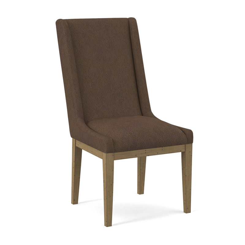 Upholstered Dining Chair, Evolution Caribou, Beachwood
