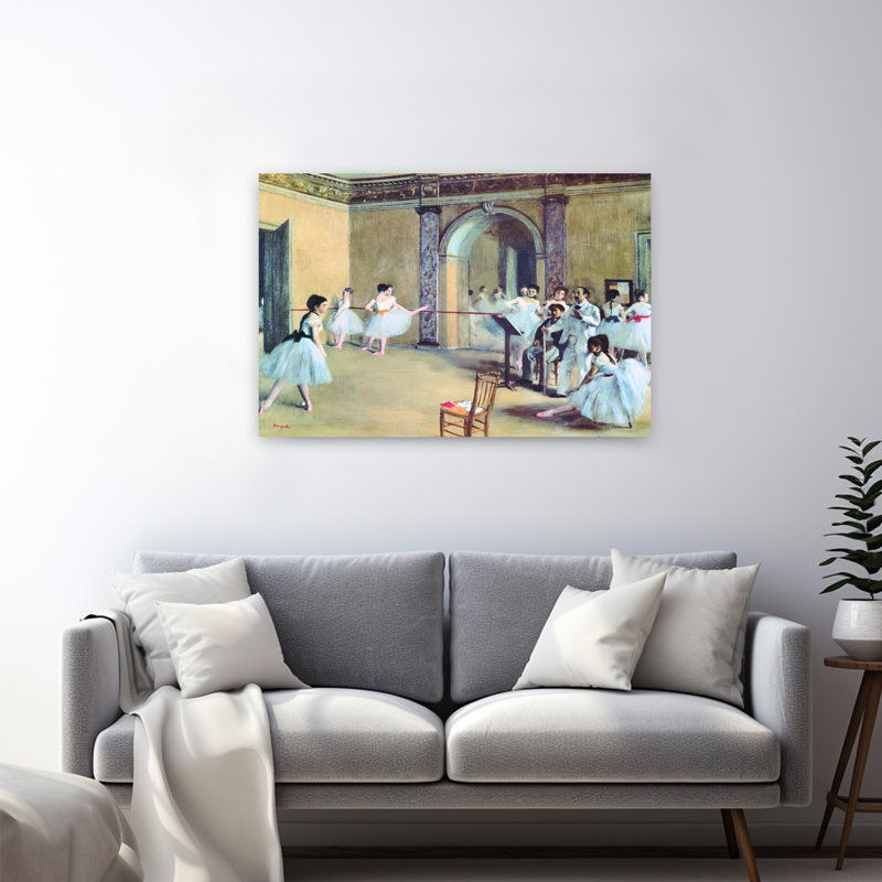 The Dance Foyer At Opera Ver. II, impression d'art moderne classique coloré, H 32 po x l 48 po