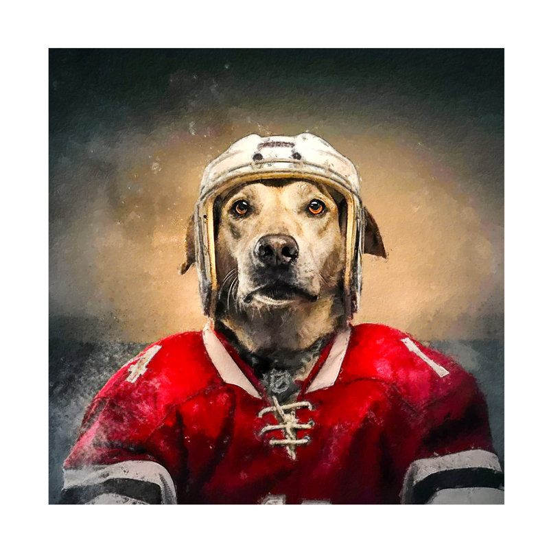 «Kylara Hockey 4 On Canvas» par Sean Parnell, reproduction, H 35 po x l 35 po x P 2 po