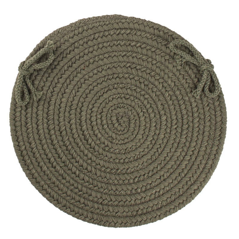 Outdoor 0.38'' Dining Chair Chair Pad, Dark Sage