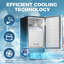 CIM Coolski 15" 80Lbs/24H Stainless Steel Under Counter Built-In Freestanding Ice Maker Machine