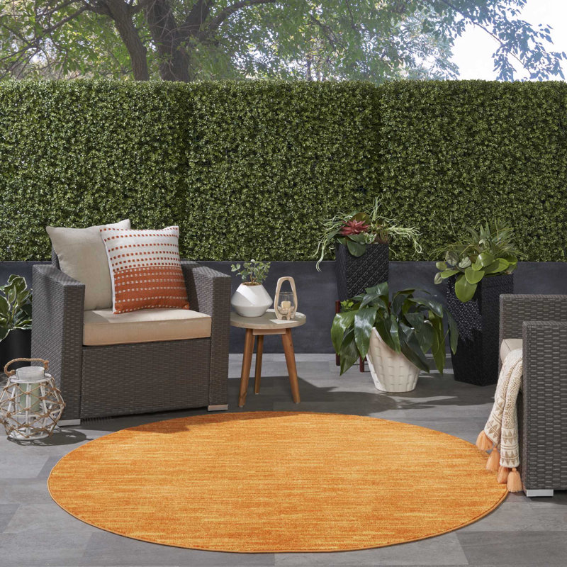 Tapis intérieur / extérieur Mullean Sandy, Rond 6 pi