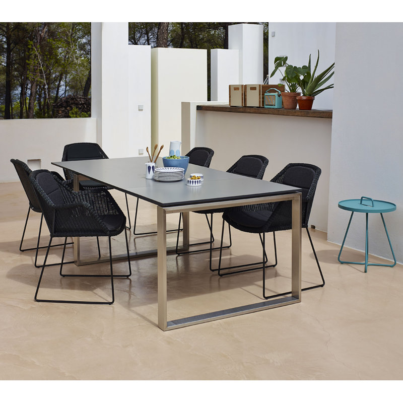 On-the-Move Outdoor Round Side Table, 17.4", Aqua