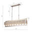 Lustre perlé rectangulaire 8 lumières pour salle à manger / salon Basana, Basira-70924976