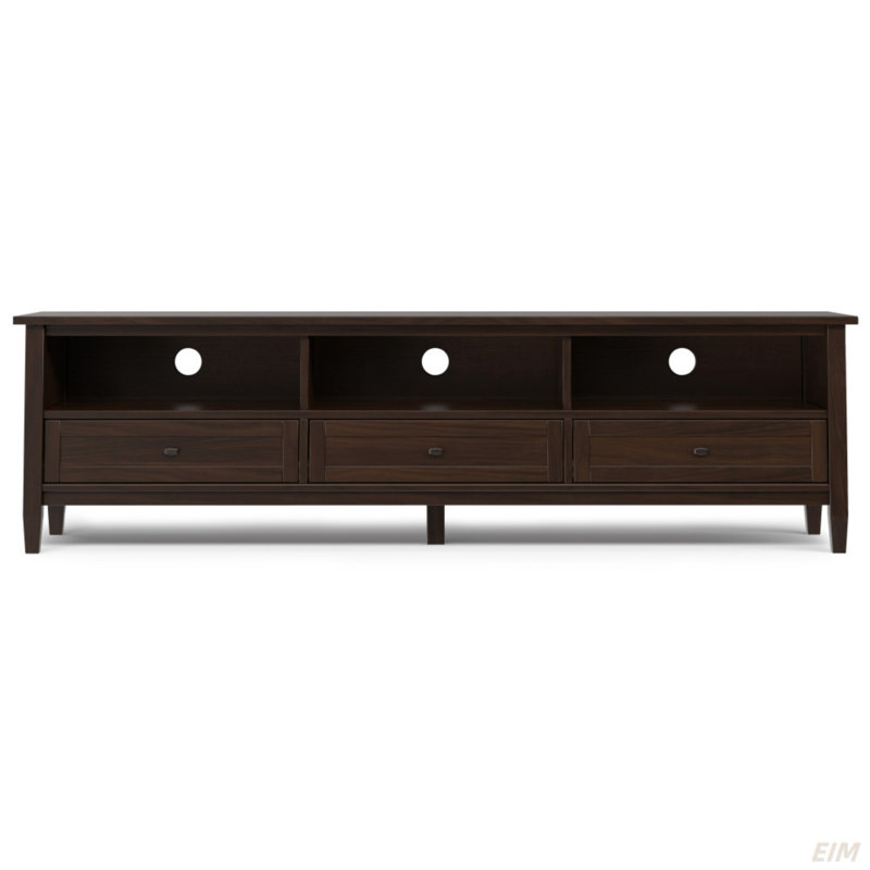 Meuble télé bas 72 po Warm Shaker, Brun