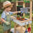 Teamson Kids Clover Wooden Mud Kitchen With Water Station And Chalkboard