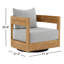 Everlee Outdoor Swivel Armchair, Sunbrella Canvas & Natural FSC Teak-110441363