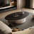 Modern minimalist oval solid wood coffee table-103550150