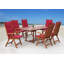 Mcconkey Rectangular Acacia Extendable Outdoor Dining Table With Umbrella Hole , cm W cm D-16100331