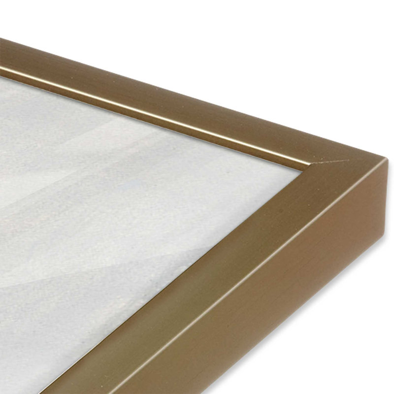 «Mute Landscape Layers I», reproduction sur toile, H 13,75 po x l 13,75 po, Or brossé