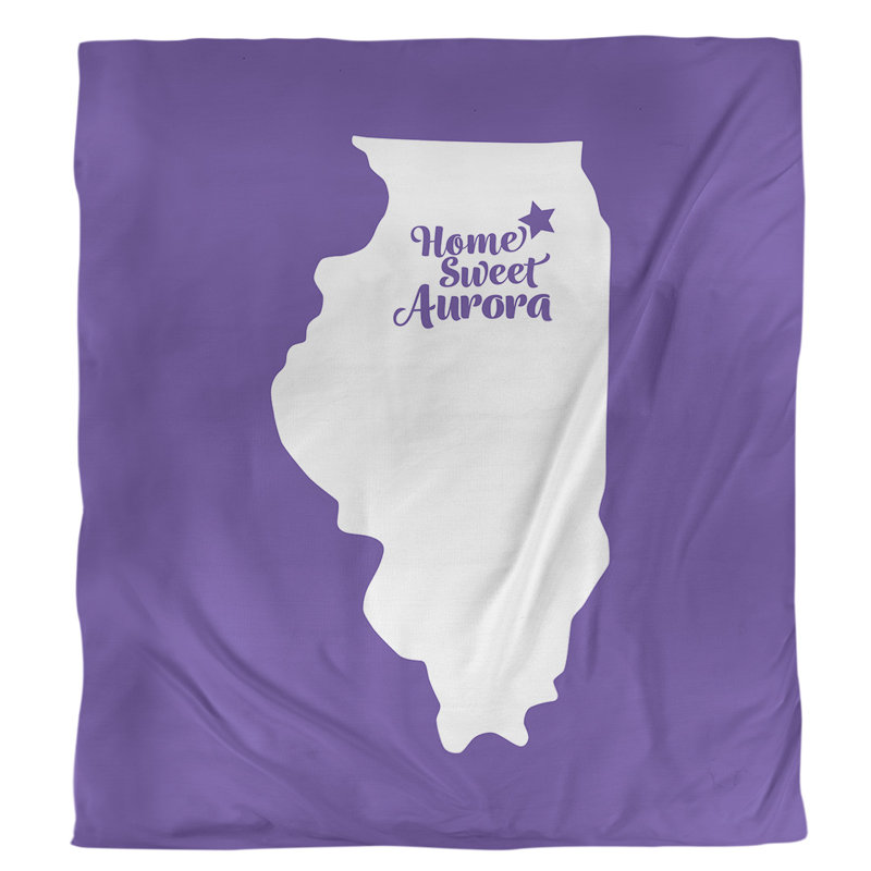 Housse de couette simple aurora Illinois, Housse de couette pour grand lit, Mauve, Microfibre
