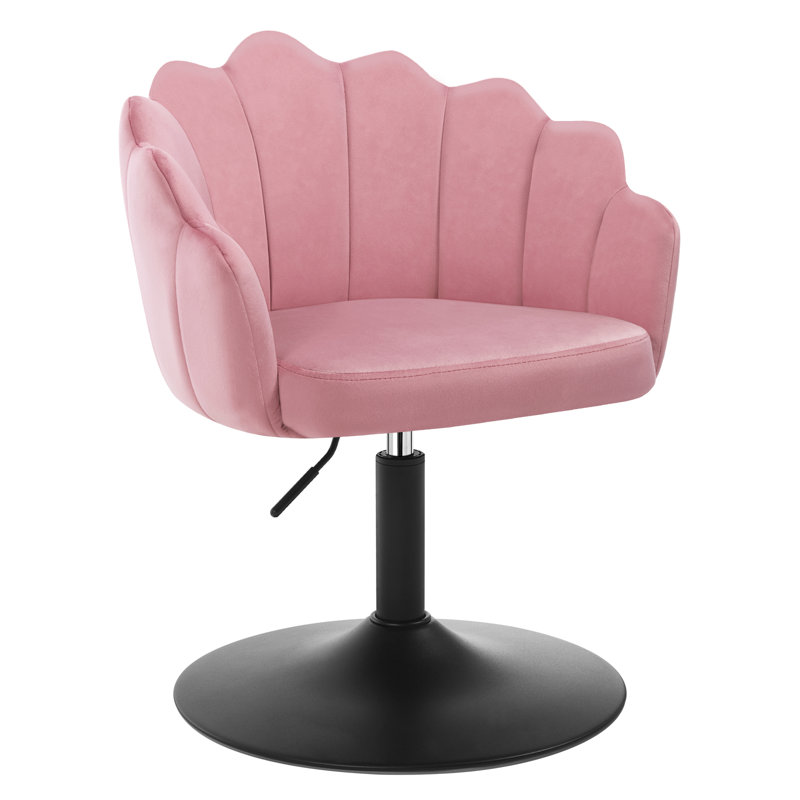 Metal Accent Stool, Pink, Velvet