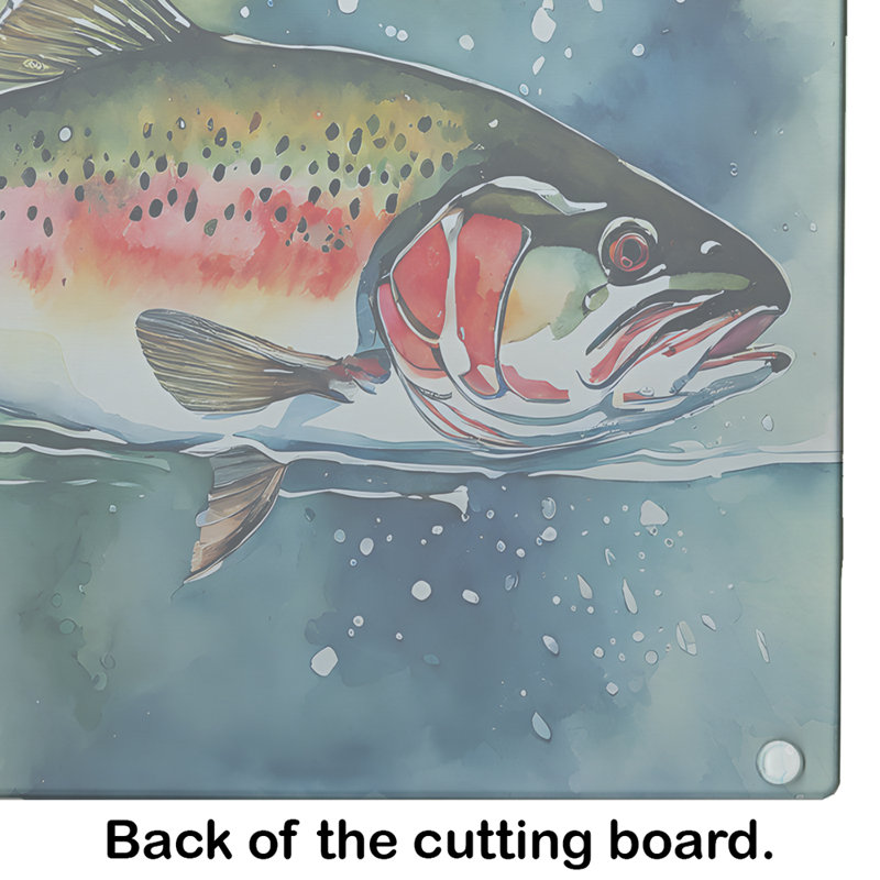 Trout Glass Cutting Board Large