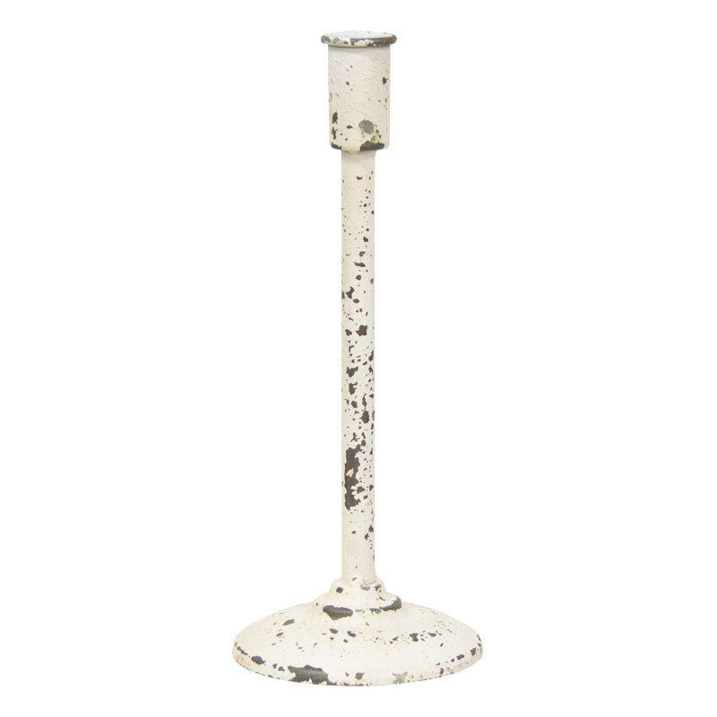 Metal Tabletop Candlestick, 11.75" H x 4.75" W x 4.75" D