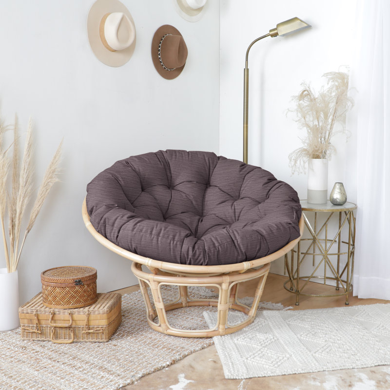 Coussin intérieur / extérieur Sunbrella Papasan, Figue, L 48 po x P 48 po, Velours