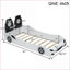 Lit plateforme simple en bois de pin avec voiture Dossier rembourré - blanc