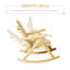 Banc double berçant en bois