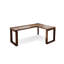 Bureau en coin en bois massif de couleur noyer en forme de L-872479653-872479652