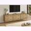 Commode d'appoint Mid-Century avec portes d'apparence en ruppie maritime et tablette réglable, noyer clair