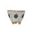 Stoneware Footed Planter with Painted Geometric Design