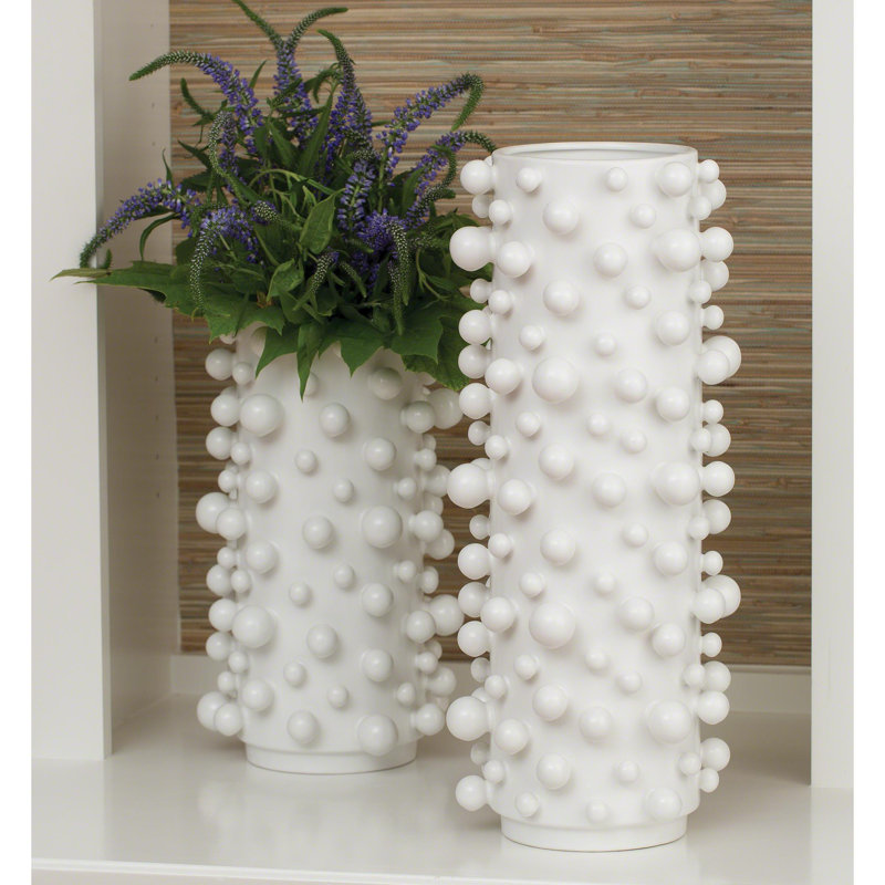 Handmade Ceramic Table Vase, Matte White