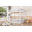 Lit superposé double en bois avec échelle et amp; Barrières de sécurité (L 77,5 po x l 56,5 po x H 60,2 po), aucun sommier requis, robuste Durable