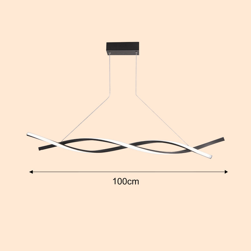 Chamaya 2 - Light Unique/Statement LED Chandelier, Black