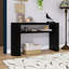 Console d'inspiration rétro avec plateau et tablette en placage de frêne-259670951