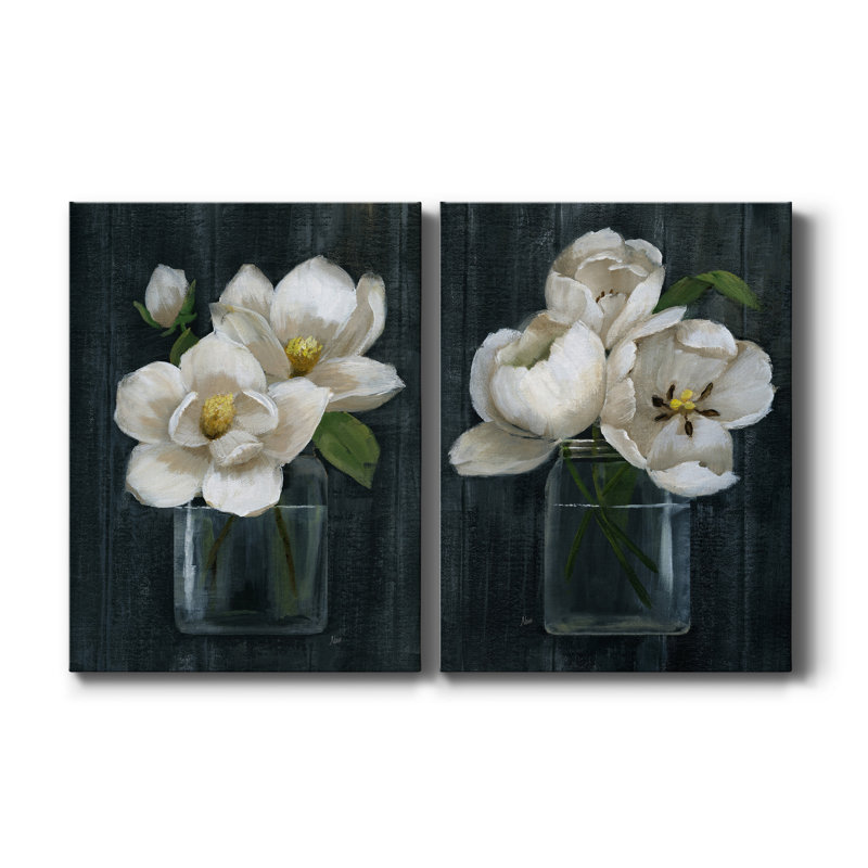«Chalkboard Beauty I», ensemble de 2 reproductions d'art, Pas de tapis, H 48 po x l 72 po x P 1 po, Toile tendue