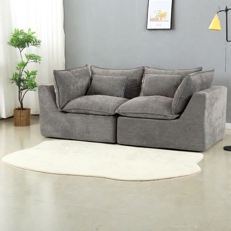 Canapé modulaire surdimensionné en velours Cloud-Like