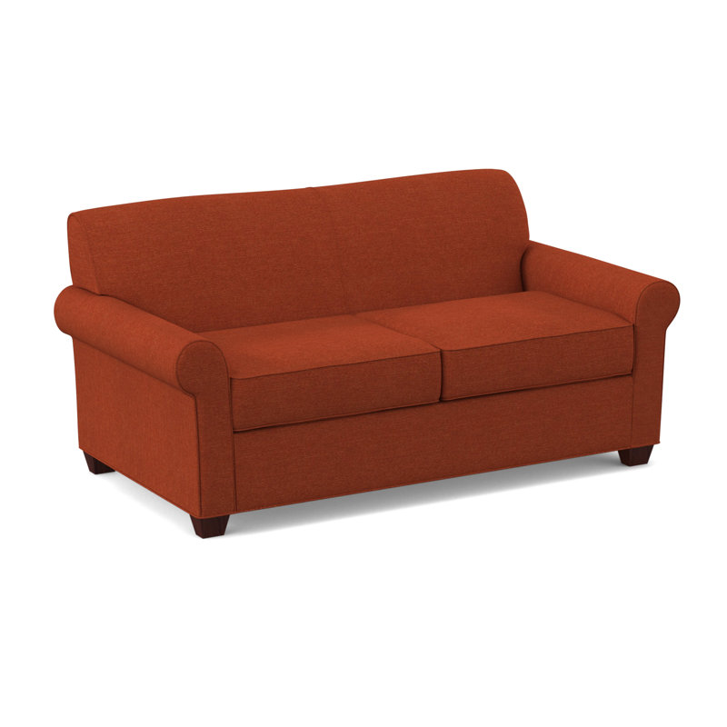 Finn Rolled Arm Sofa with Reversible Cushions, Cafelle, Antic Cinder, 34" H x 75" W x 36" D