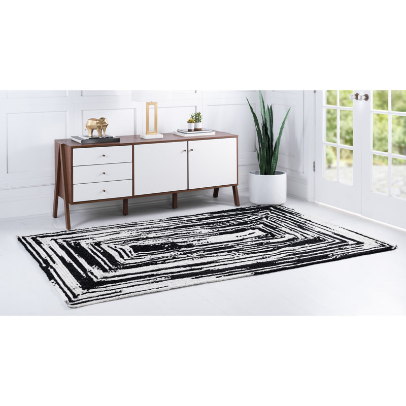 Ovgoros Cotton Abstract Indoor Rug, Rectangle 2' x 3'1"