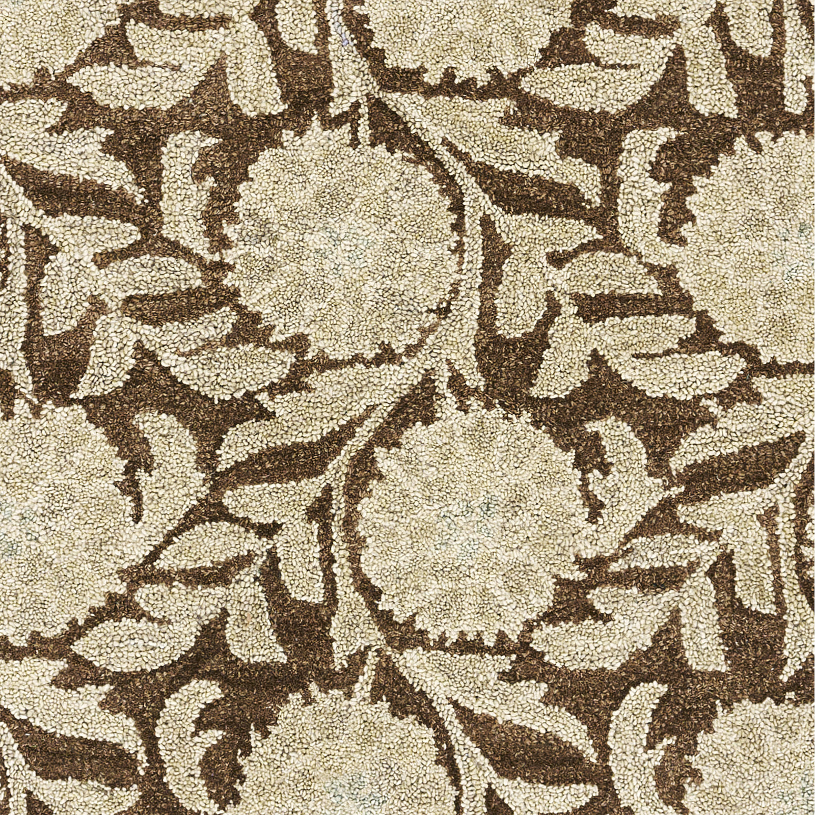 Eleanora Brown Hand-Tufted Floral Wool Rug, 3'6" X 5'6"