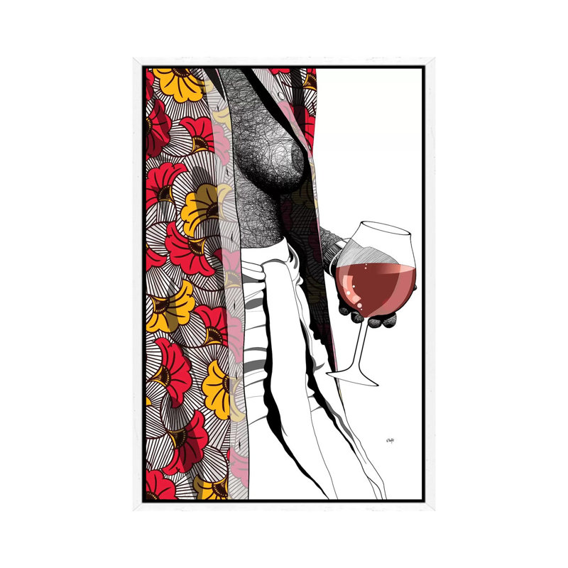 Say What Now II by Ohab TBJ - Print on Canvas, 101.6 cm H x 66.04 cm W, White Framed