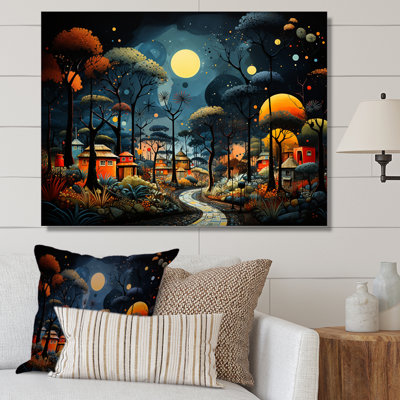 «Yellow African Pygmy Village Chronicles II» - art mural tribal africain