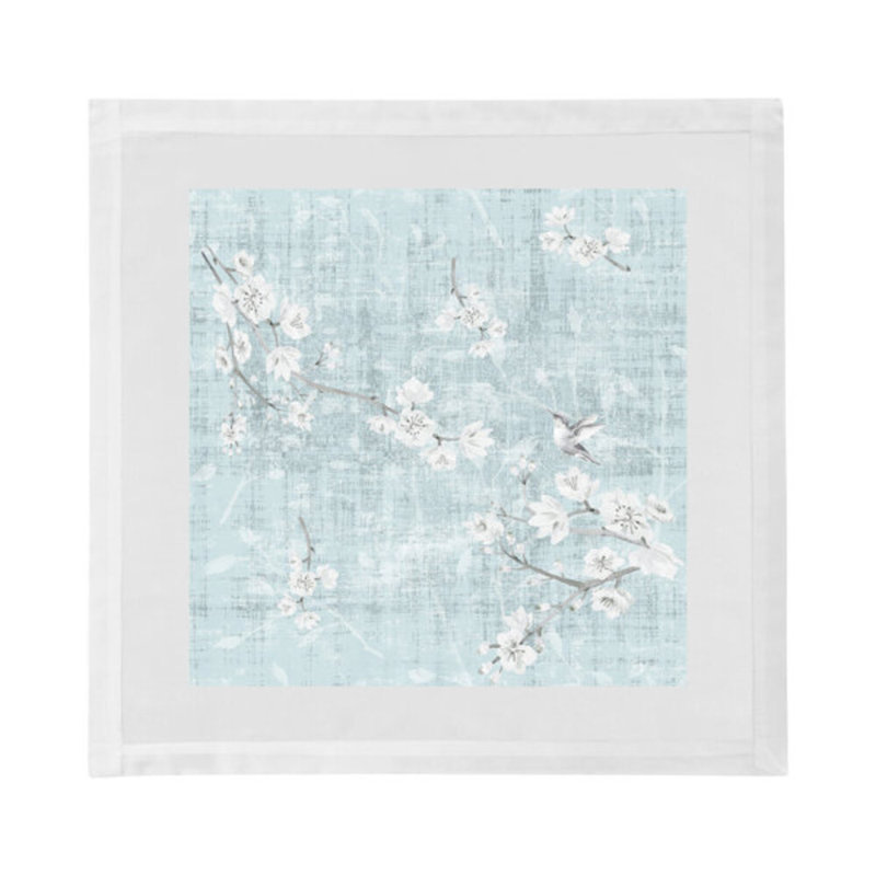 Blossom Fantasia Cotton Sateen Dinner Napkins, Sky