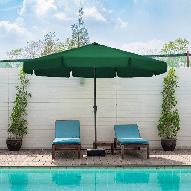 Parasol de patio drapé, Vert foncé