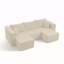 Canapé modulaire compact en velours côtelé compact avec un style minimaliste moderne-129584805